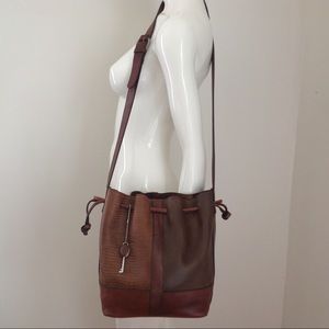 Fossil Vintage Drawstring Bucket Bag